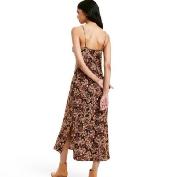 Nili Lotan x Target Brown Paisley Print Slip Dress - NWT - Picture 2 of 5